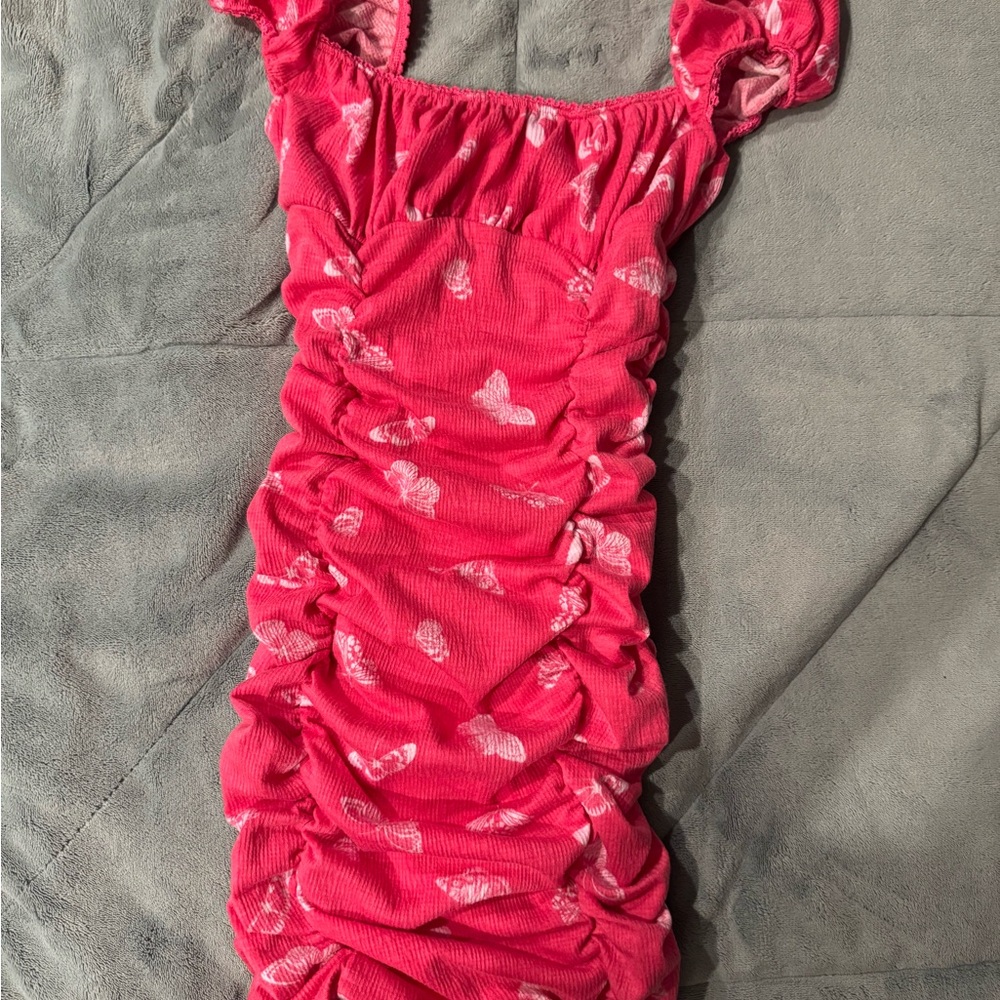 Urban Outfitters Pink Ruched Dress